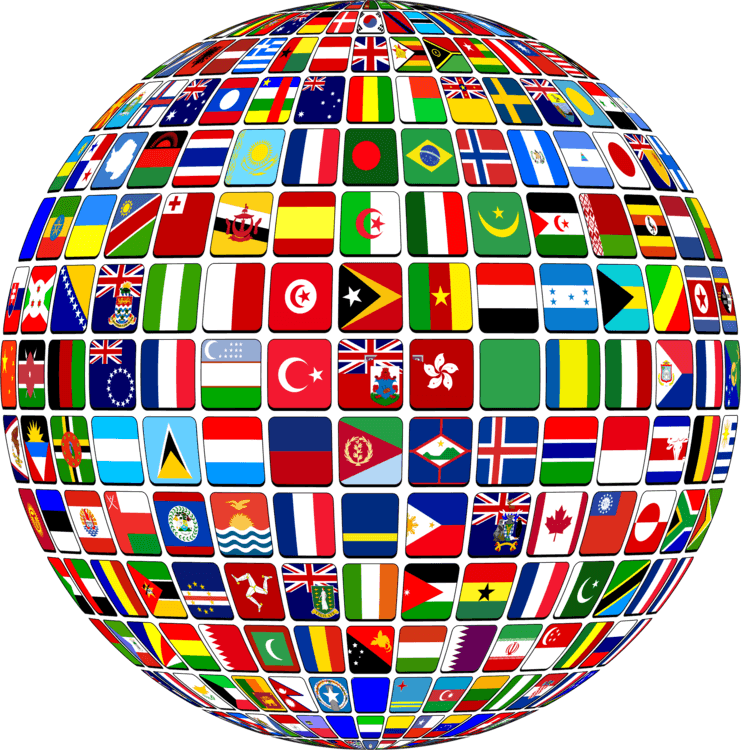 Flags World Globe Logo - Flags of the World Globe World Flag World map free commercial