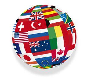 Flags World Globe Logo - Miniature Flags | The Flag Corp - a division of The Flag Shop