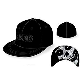 Black O Logo - Misfits - Blackout Logo Flat Brim Baseball Hat In Black, O/S, Black ...