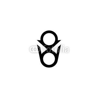 Black O Logo - double letter o logo vector. Buy Photo