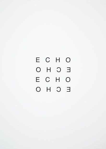 Black O Logo - Echo, black white | typography / graphic design: Heinz Gappmayr ...