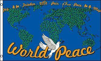 Flags World Globe Logo - Amazon.com : 3'x5' WORLD PEACE FLAG, map earth globe un united ...