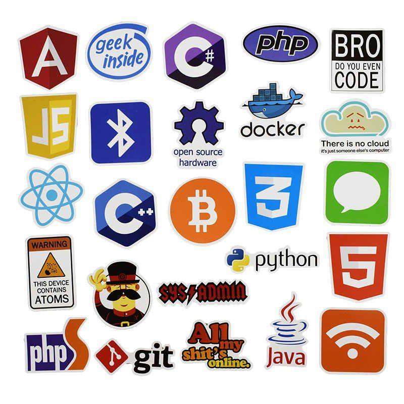 Cloud App Logo - Pcs Java Internet JS Php Docker Bitcoin Html Cloud Programming Language APP Logo Funny Stickers for Laptop Car DIY Stickers