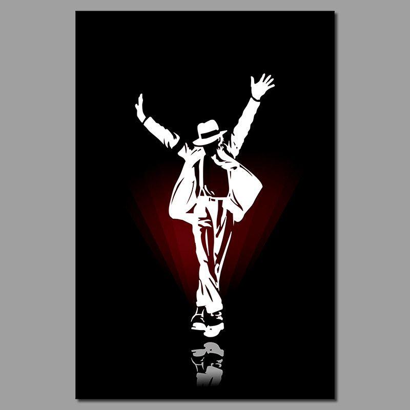 Michael Jackson Black and White Logo - Black White Famous Star POP King Michael Jackson Living room ...