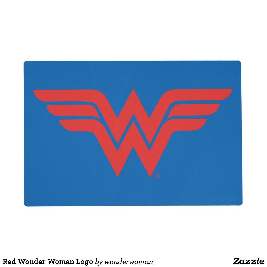 Awesome Woman Logo - Red Wonder Woman Logo Placemat | Wonder Woman Cool Logos | Pinterest ...