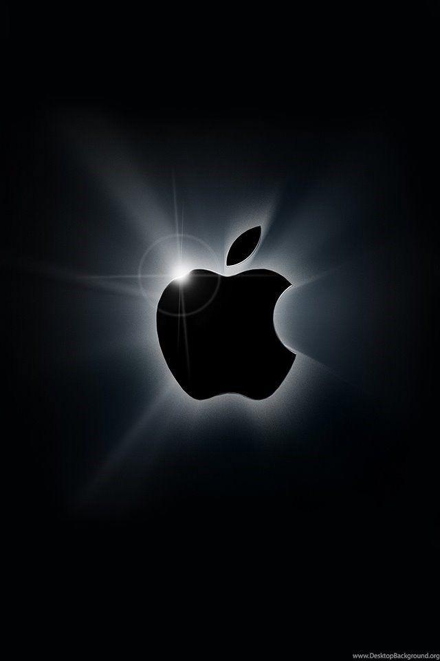 On Black Background iPhone Logo - Apple Logo iPhone Wallpapers HD Desktop Background