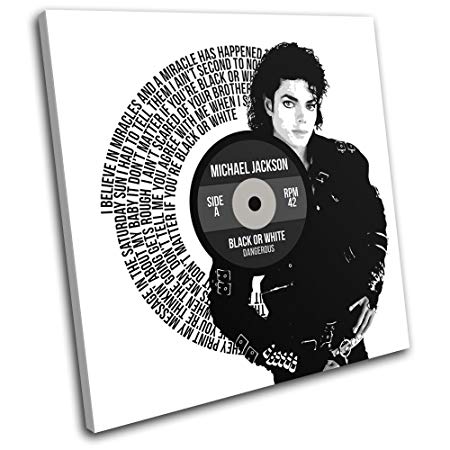 Michael Jackson Black and White Logo - Bold Bloc Design - Michael Jackson Black White Lyrics Record Vinyl ...