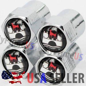 VW Wolf Logo - Wolf Castle / Wolfsburg VW Volkswagen Logo Valve Stems Caps Covers ...