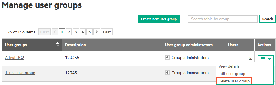 HPE Logo - Manage your user groups