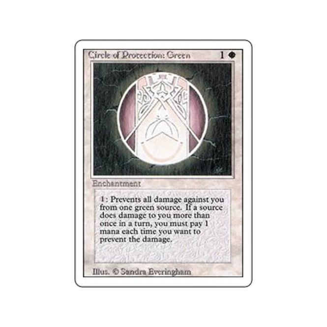 Gray and Green Circle Logo - Magic: the Gathering Circle of Protection: Green