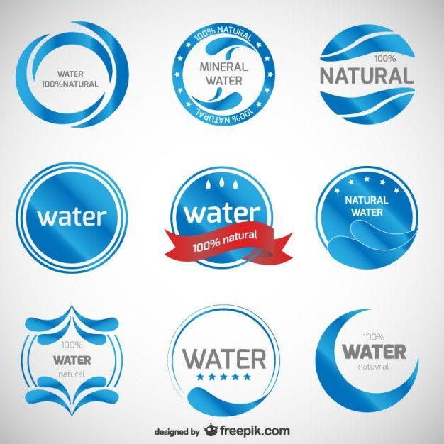 Water Brand Logo - Mineral water logos collection Vector