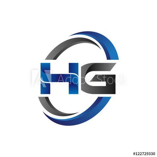 HG Logo - Simple Modern Initial Logo Vector Circle Swoosh hg this stock