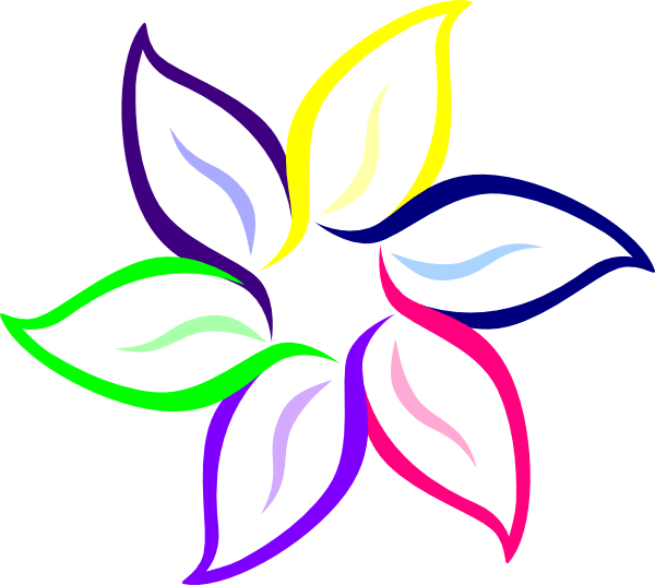Multi Colored Flower Logo - Multi Color Flower Clip Art Clip Art Online