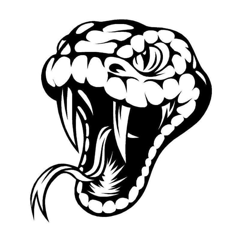 Cool Snake Logo - Poisonous Reptile Cool Snake Head Car Stickers Decorative Car Body ...