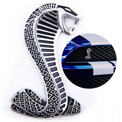 Cool Snake Logo - MUSTANG COBRA SNAKE Shelby Metal Front Grill logo Emblem Badge ...