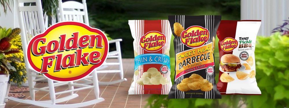 Golden Flake Logo - Golden Flake Pork Rinds, Sweet Heat Barbecue – Utz Quality Foods