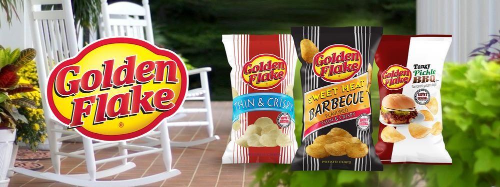 Golden Flake Logo - Golden Flake Pork Rinds, Sweet Heat Barbecue