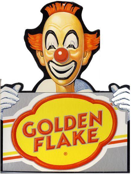 Golden Flake Logo - Golden Flake-Alabama's potato chips logo. Golden Flake and Coca