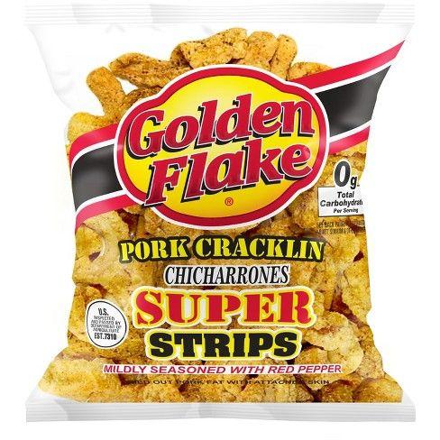 Golden Flake Logo - Golden Flake Pork Cracklin Super Strips