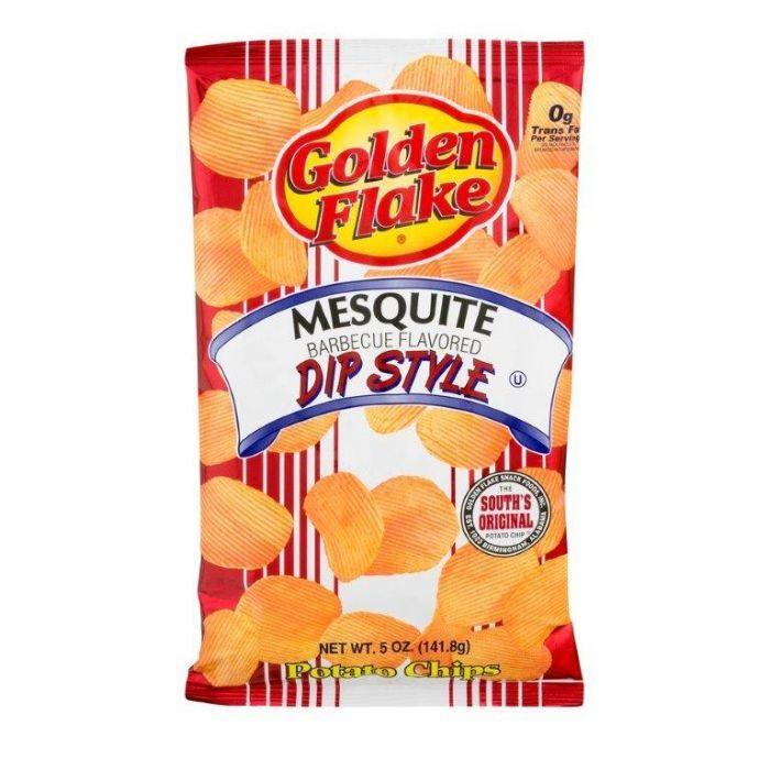 Golden Flake Logo - Golden Flake Dip Style Potato Chips Mesquite, 5 oz