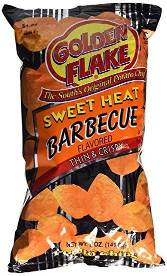 Golden Flake Logo - Amazon.com: Golden Flake Sweet Heat BBQ Thin and Crispy Potato Chips ...