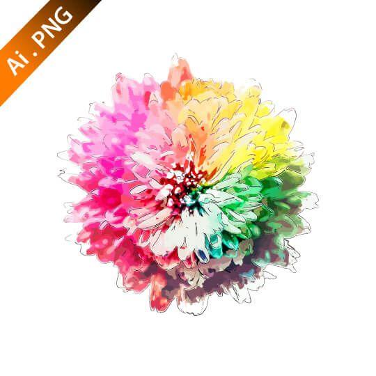 Multi Colored Flower Logo - Multicolored flower Vector-logobd.com | Logo Design Service, Web ...