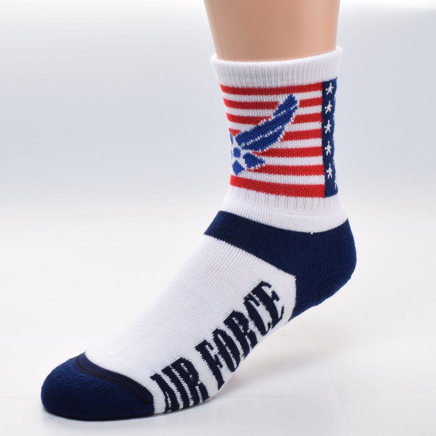 Red Foot White Wing Logo - FBF US Air Force Cuff Sock