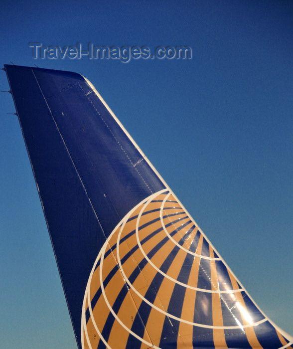 United Airlines Tail Logo - Baltimore, Maryland, USA: United Airlines globe logo - tail of ...