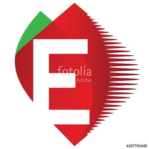 Red White Letter E Logo - Red And Green And White Logo, Letter E Stock Image And Royalty Free