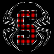 Spider Baseball Logo - Large Spiders Baseball Logo in Crystal Rhinestones - Crystal ...