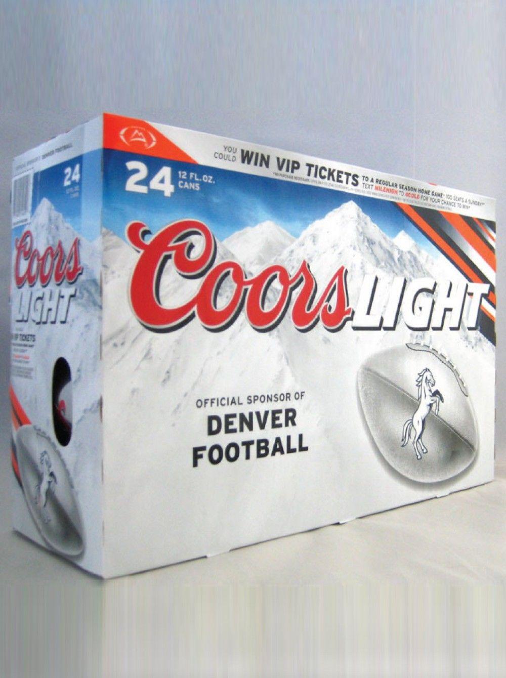 Coors Light Football Logo - COORS LIGHT SUITCASE CANS LIGHT LAGER