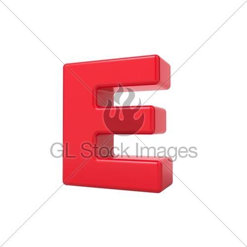 Red White Letter E Logo - Red Letter E. · GL Stock Image
