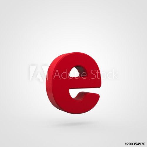 Red White Letter E Logo - Plastic red letter E lowercase isolated on white background. - Buy ...