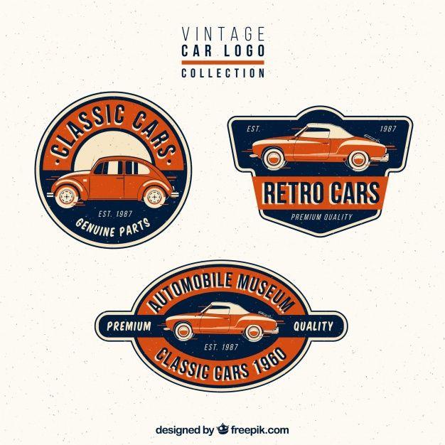Vintage Car Logo - Collection of vintage car logos Vector | Free Download