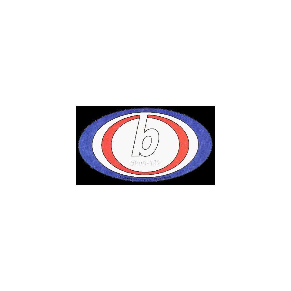 Red White and Blue Oval Logo - Blink 182 Classic Blue, White & Red Oval Logo Sticker / Decal