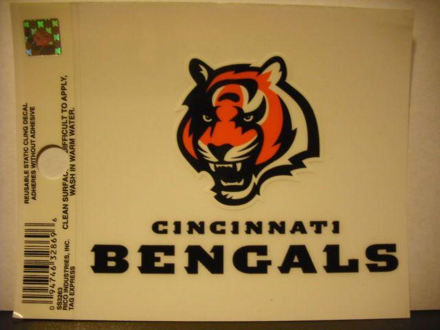 Bengals New Logo - Cincinnati Bengals Logo Static Cling Sticker Window or Car | eBay