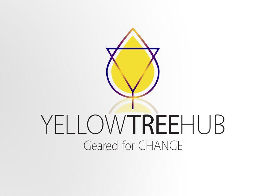 Yellow Tree Logo - Logo Design Tree Hub Design Studio