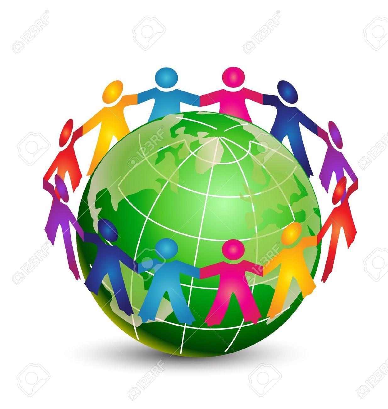 Multicultural Globe Logo - 16760825-happy-people-around-world-logo-vector-eps10-multicultural ...