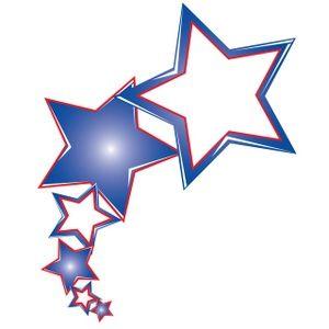 Red and Blue Star Logo - White Blue Stars Clipart