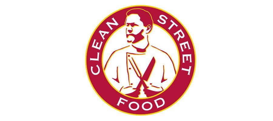 Red Circle Food Logo - Clean Street Food Logo Branding & Package Design - Jenn David Design