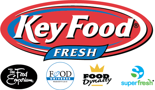 White with Blue Oval Food Logo - Key Food