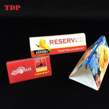 Red Triangle Restaurant Logo - Triangle Restaurant Acrylic Table Tent Card Stand Table Menu Card