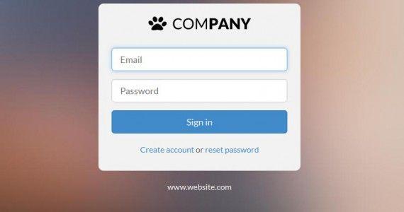 Website w Logo - Simple Login Form with Logo | BootstrapZen