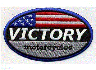 Red White and Blue Oval Logo - Victory Motorcycle red white blue oval patch 4 inch. Victory
