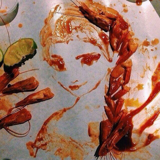 Boiling Crab Logo - Elsa from FROZEN, done at Boiling Crab Rowland Heights using sauce
