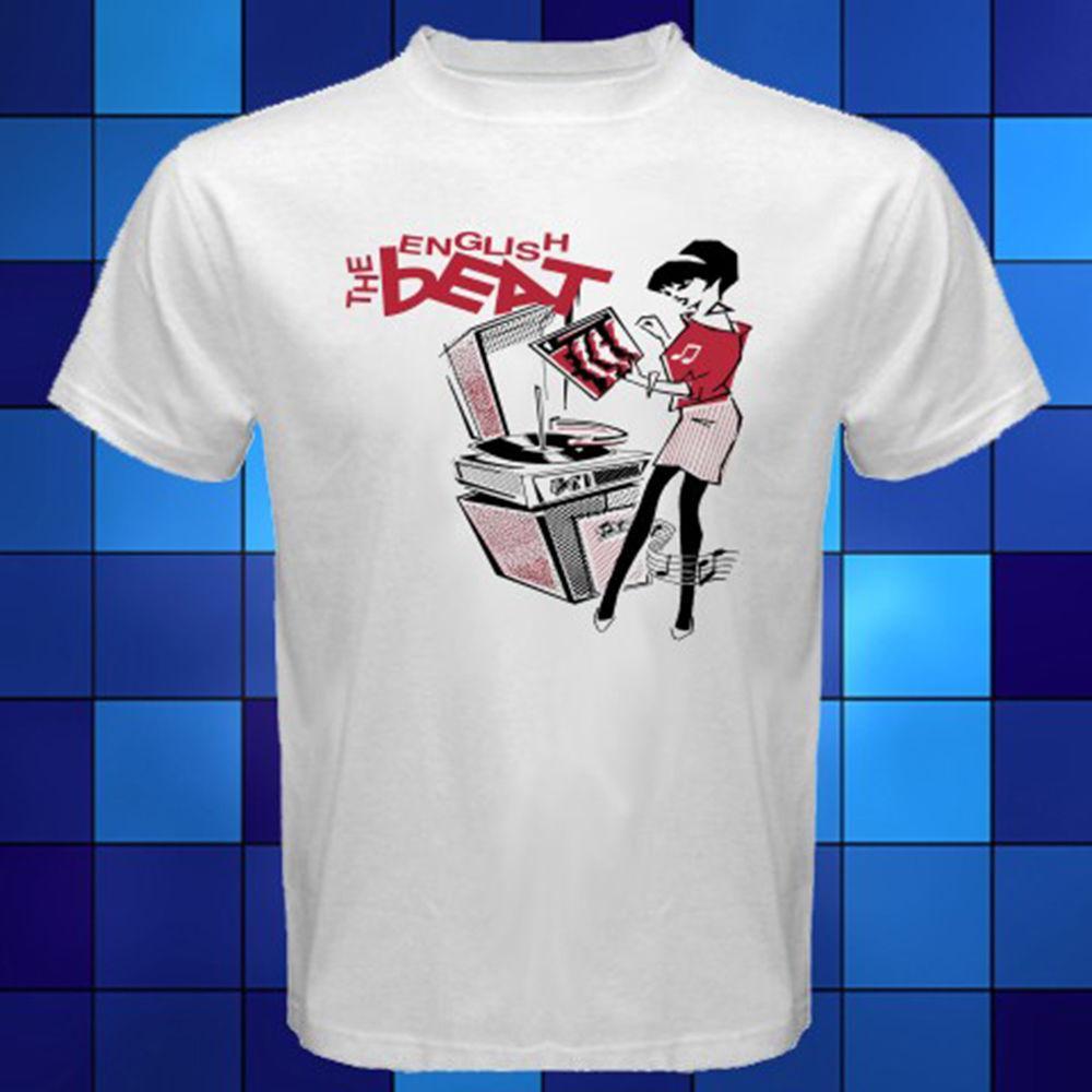 Cool Beat Logo - The English Beat Logo Group Rude Girl Ska 2 Tone White T Shirt Size ...