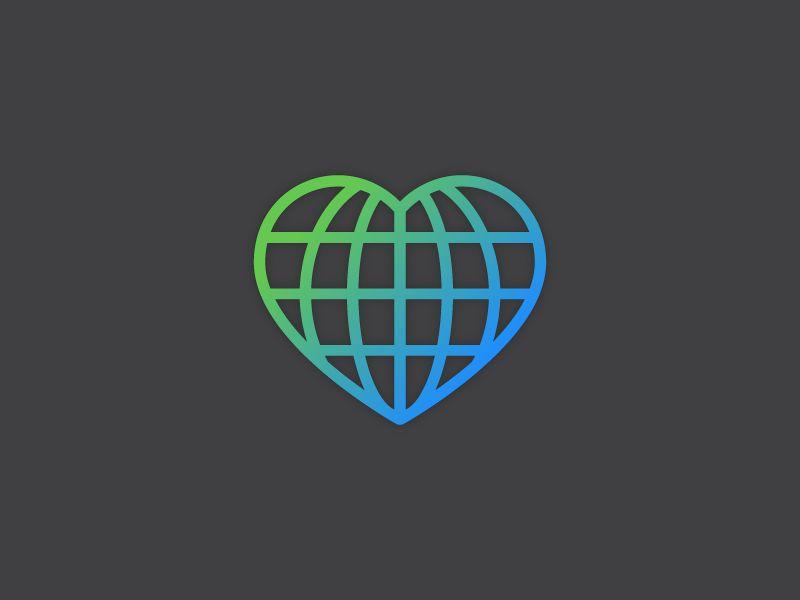 Heart Globe Logo - Heart + Globe by Levi Lowell | Dribbble | Dribbble