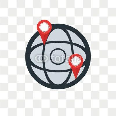 Heart Globe Logo - Earth globe vector icon isolated on transparent background, Earth ...