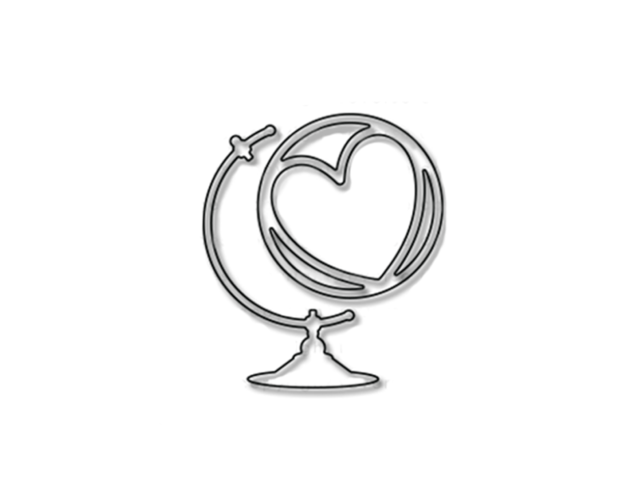 Heart Globe Logo - die cutting, craft, scrapbook, globe, heart | Marta Craft