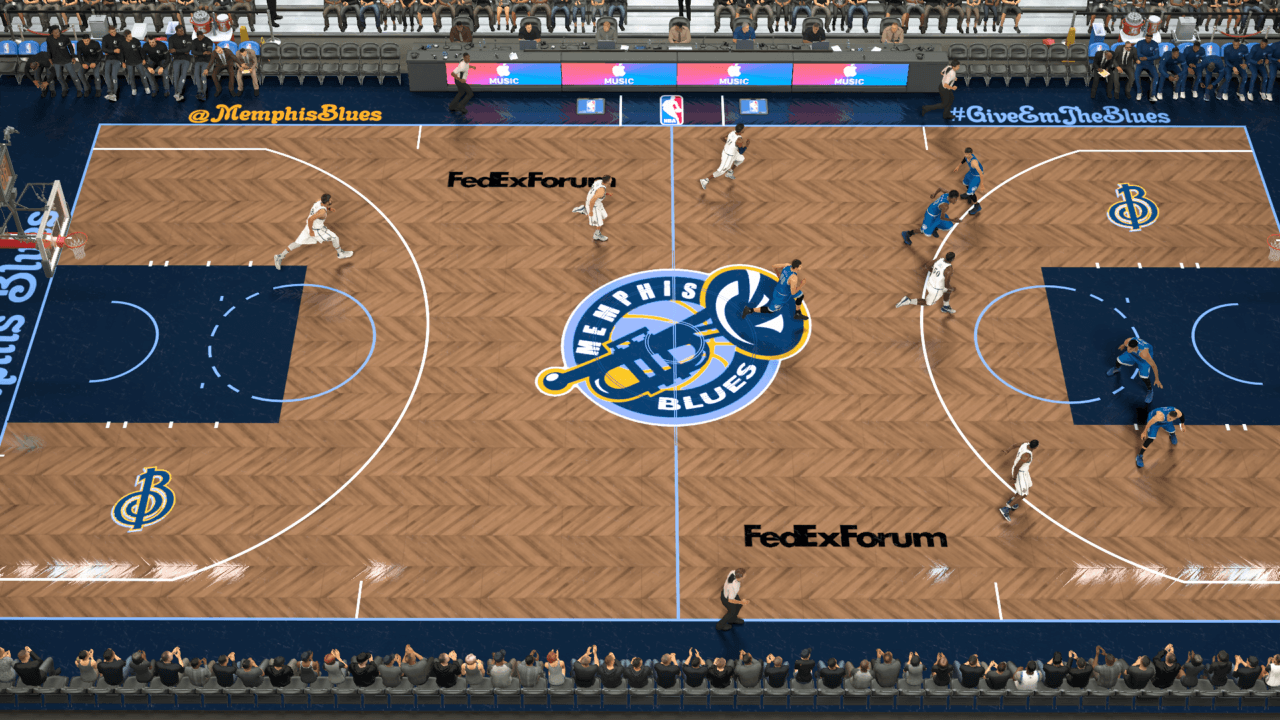 Memphis Blues Logo - NBA 2K17 Jersey & Court Creator Sports Forums